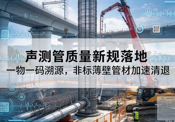 仙桃声测管质量新规落地，一物一码溯源，非标薄壁管材加速清退